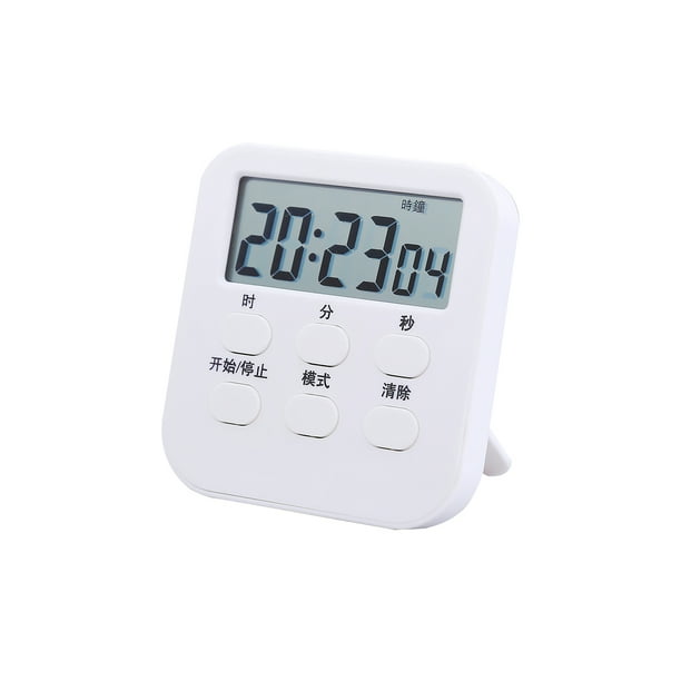 New White Digital LCD Timer Home Kitchen Cooking Tool Count-Down Up Alarm Clock
